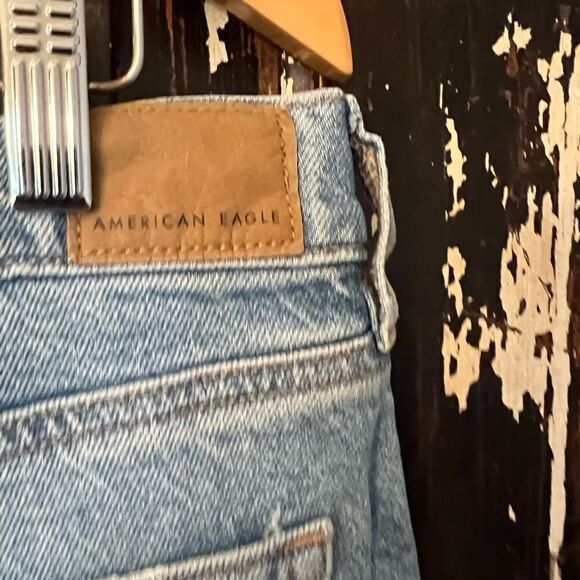 NWT American Eagle stretch raw hem women’s festival wide leg jeans. Size 12 Reg - Picture 6 of 14